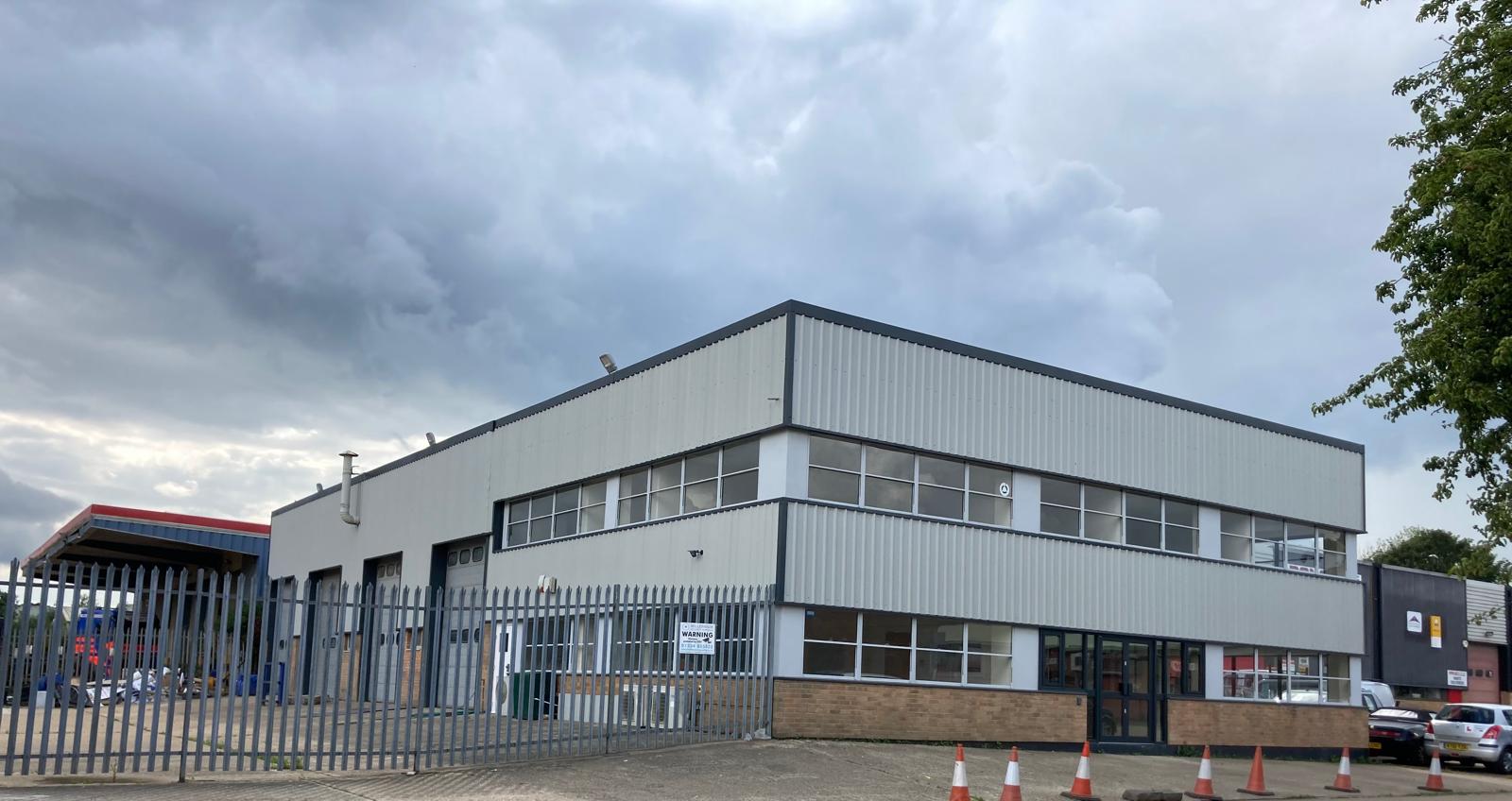 Industrial commercial building with full cladding refurbishment